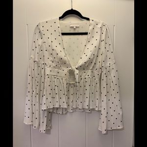 Bell sleeve crop top